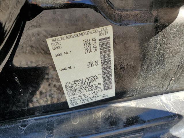 1N4BL4BV3LC164853 - 2020 NISSAN ALTIMA S BLACK photo 12