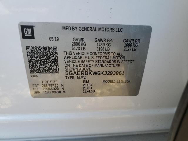 5GAERBKW6KJ293961 - 2019 BUICK ENCLAVE ESSENCE Սպիտակ լուսանկար 13