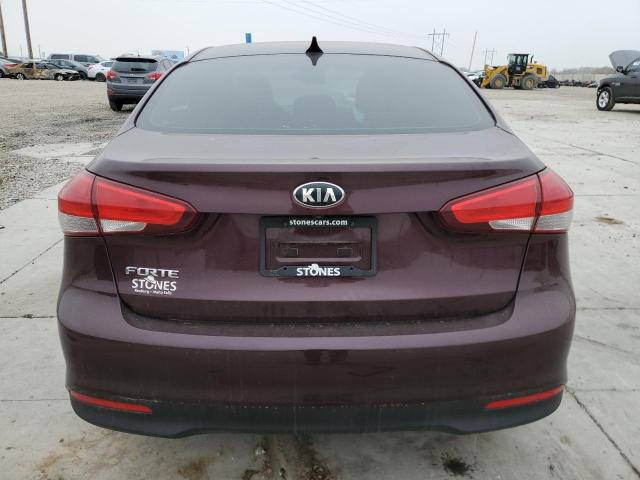 3KPFL4A71HE152926 - 2017 KIA FORTE LX BURGUNDY photo 6