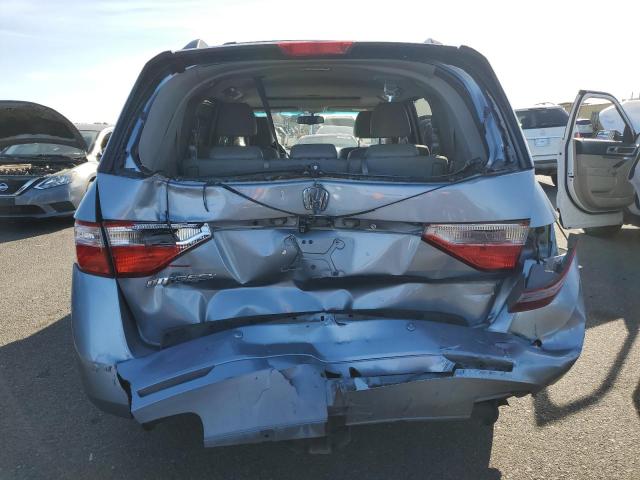 5FNRL5H62DB011254 - 2013 HONDA ODYSSEY EXL BLUE photo 6