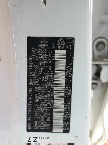 2T1KR32E56C578778 - 2006 TOYOTA COROLLA MA XR WHITE photo 12