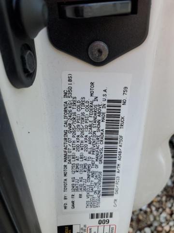 5TEUU42N67Z456858 - 2007 TOYOTA TACOMA ACCESS CAB WHITE photo 12