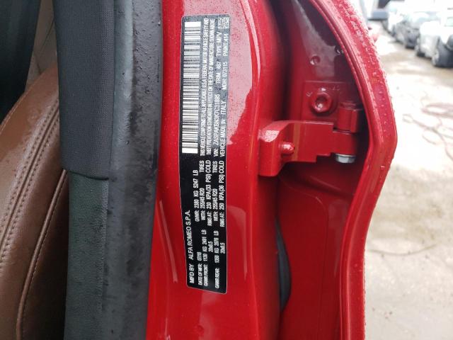 ZASPAKBN3K7C31895 - 2019 ALFA ROMEO STELVIO TI RED photo 13