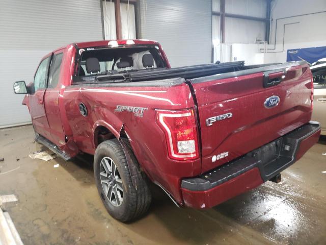 1FTEX1EP8GFA28861 - 2016 FORD F150 SUPER CAB RED photo 2