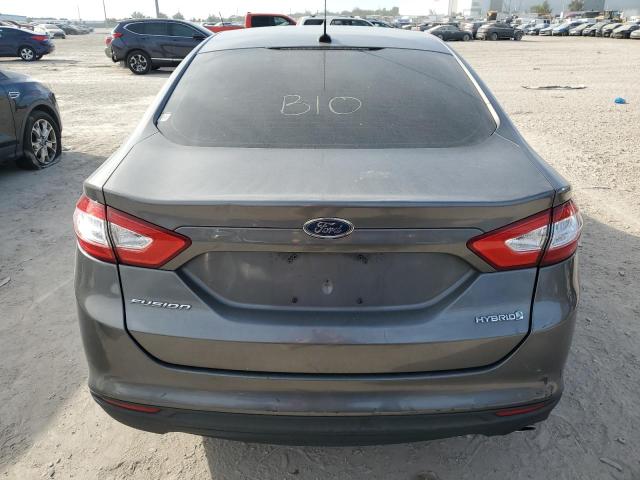 3FA6P0UU5ER252018 - 2014 FORD FUSION S HYBRID GRAY photo 6