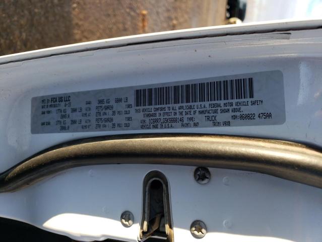 1C6RR7LG5KS668146 - 2019 RAM 1500 CLASS SLT თეთრი ფოტო 12