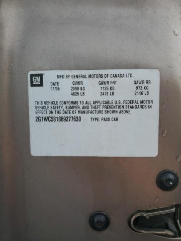 2G1WC581869277630 - 2006 CHEVROLET IMPALA LT GRAY photo 12