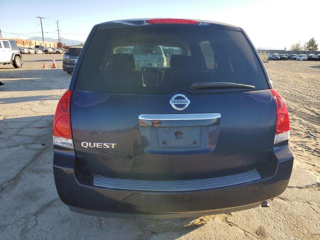 5N1BV28U77N132761 - 2007 NISSAN QUEST S BLUE photo 6