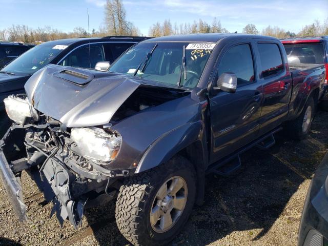 3TMMU4FN9FM081411 - 2015 TOYOTA TACOMA DOUBLE CAB LONG BED GRAY photo 1