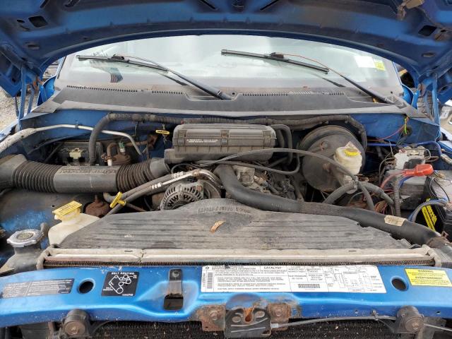 1B7KF23Z5WJ160102 - 1998 DODGE RAM 2500 BLUE photo 11