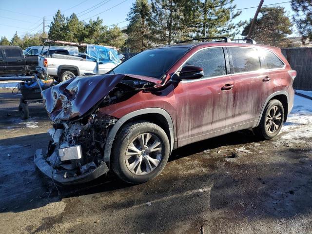 5TDBKRFH3GS271565 - 2016 TOYOTA HIGHLANDER LE MAROON photo 1