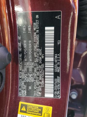 5TDBKRFH3GS271565 - 2016 TOYOTA HIGHLANDER LE MAROON photo 13