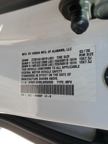 5FNRL6H95LB058809 - 2020 HONDA ODYSSEY ELITE WHITE photo 14