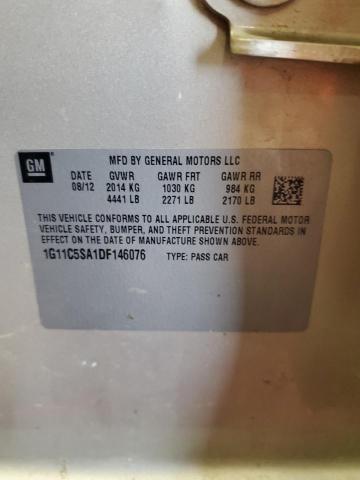 1G11C5SA1DF146076 - 2013 CHEVROLET MALIBU 1LT BEIGE photo 13