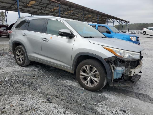 5TDKKRFH5FS099182 - 2015 TOYOTA HIGHLANDER XLE SILVER photo 4