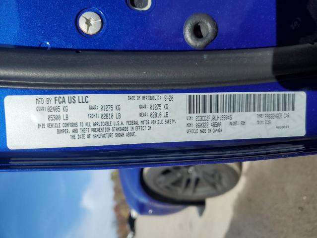 2C3CDZFJ0LH159045 - 2020 DODGE CHALLENGER R/T SCAT PACK BLUE photo 12