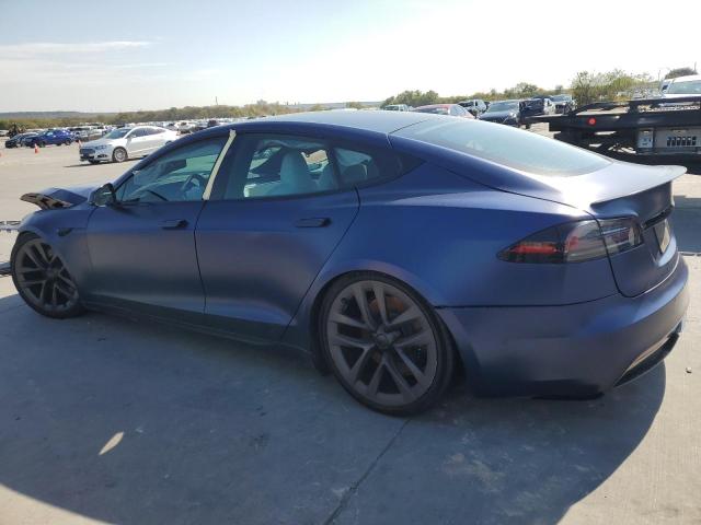 5YJSA1E63NF472341 - 2022 TESLA MODEL S BLUE photo 2