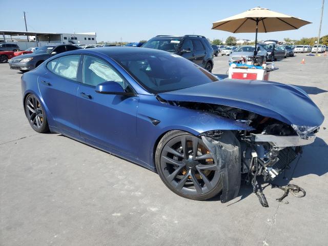 5YJSA1E63NF472341 - 2022 TESLA MODEL S BLUE photo 4