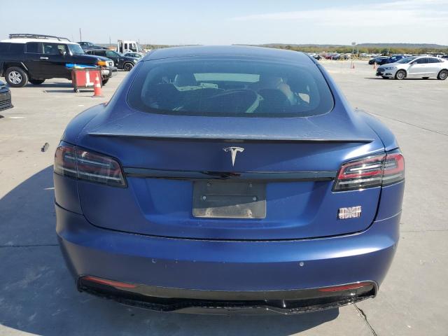5YJSA1E63NF472341 - 2022 TESLA MODEL S BLUE photo 6
