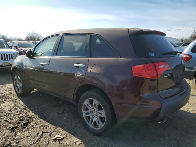 2HNYD28289H530034 - 2009 ACURA MDX BURGUNDY photo 2