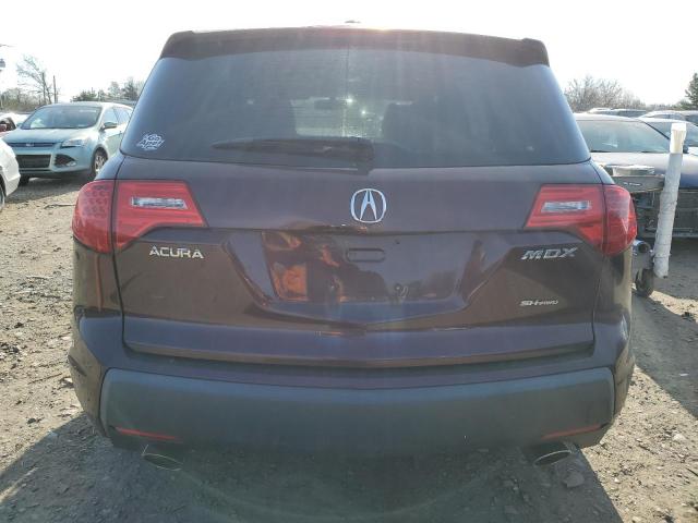 2HNYD28289H530034 - 2009 ACURA MDX BURGUNDY photo 6