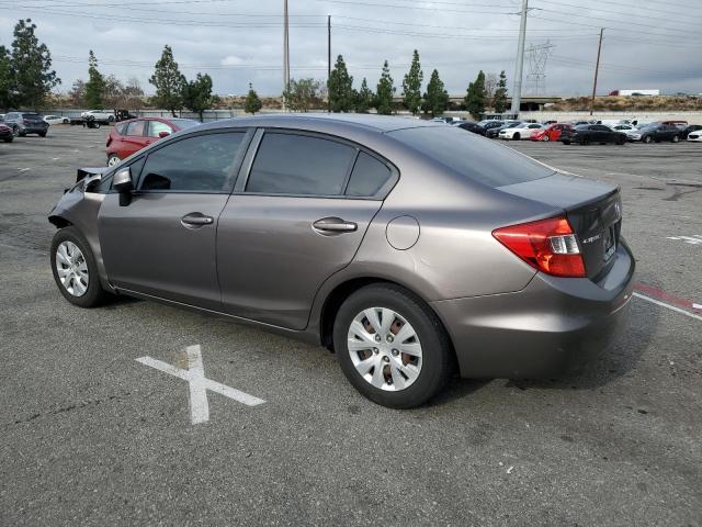 19XFB2F56CE360095 - 2012 HONDA CIVIC LX GRAY photo 2