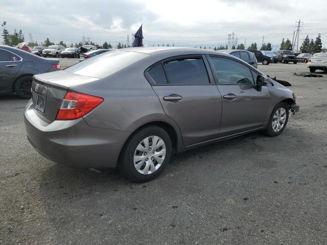 19XFB2F56CE360095 - 2012 HONDA CIVIC LX GRAY photo 3