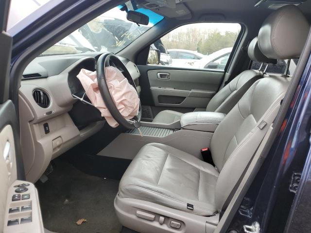 5FNYF3H42DB039352 - 2013 HONDA PILOT EX BLUE photo 7