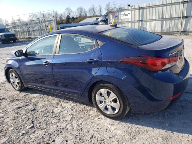 5NPDH4AE9GH743121 - 2016 HYUNDAI ELANTRA SE BLUE photo 2