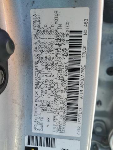 3TMJU62N57M032762 - 2007 TOYOTA TACOMA DOUBLE CAB PRERUNNER SILVER photo 13