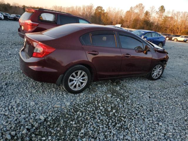 19XFB2F81CE055422 - 2012 HONDA CIVIC EX BURGUNDY photo 3