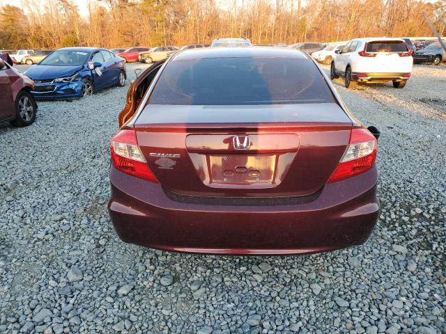 19XFB2F81CE055422 - 2012 HONDA CIVIC EX BURGUNDY photo 6