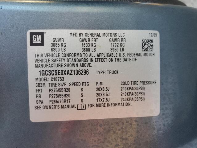 1GCSCSE0XAZ136296 - 2010 CHEVROLET SILVERADO C1500 LT GRAY photo 13