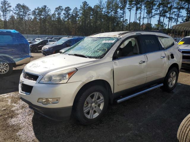 1GNKRJEDXCJ138263 - 2012 CHEVROLET TRAVERSE LT WHITE photo 1