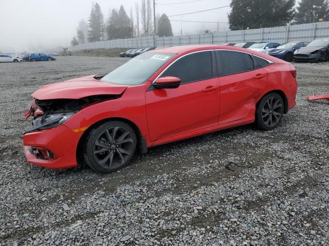 2HGFC2F82KH601968 - 2019 HONDA CIVIC SPORT RED photo 1