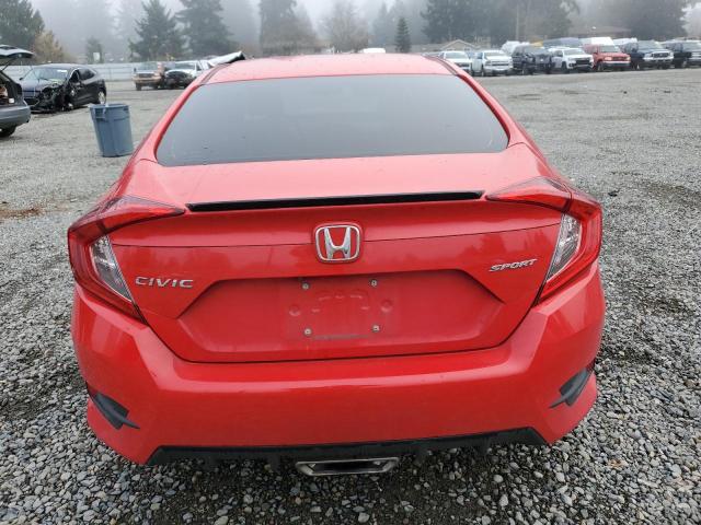 2HGFC2F82KH601968 - 2019 HONDA CIVIC SPORT RED photo 6