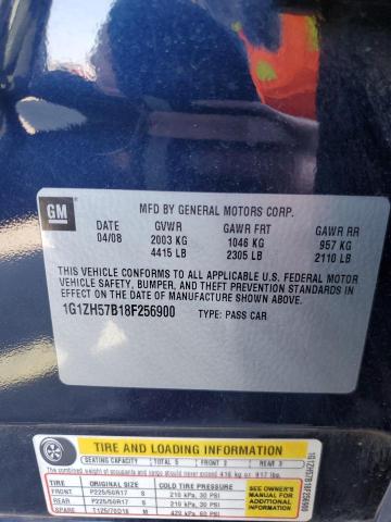 1G1ZH57B18F256900 - 2008 CHEVROLET MALIBU 1LT 蓝色 照片 12