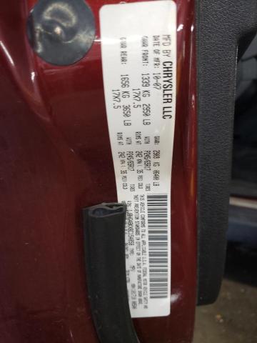 1J8HG48KX8C154858 - 2008 JEEP COMMANDER SPORT წითელი ფოტო 12