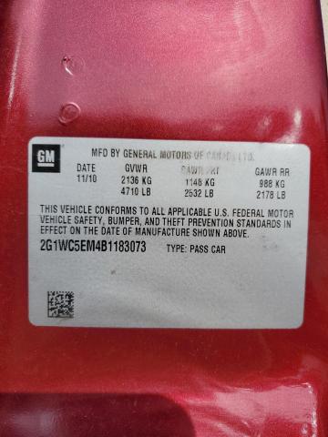 2G1WC5EM4B1183073 - 2011 CHEVROLET IMPALA LTZ RED photo 13