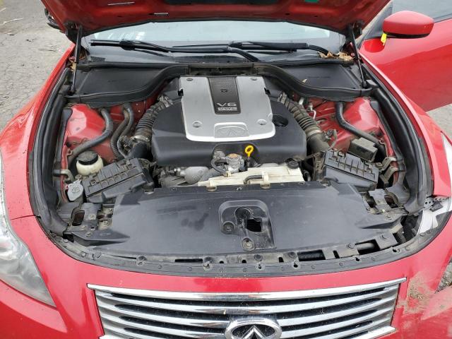 JN1CV6EL6BM261989 - 2011 INFINITI G37 RED photo 11