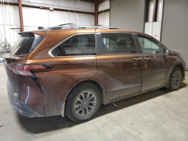 5TDJSKFC2MS035704 - 2021 TOYOTA SIENNA XLE BROWN photo 3