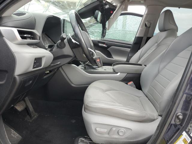 5TDGZRAH9LS015482 - 2020 TOYOTA HIGHLANDER XLE BLUE photo 7