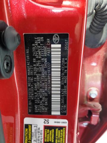 4T1G11AK8PU183227 - 2023 TOYOTA CAMRY SE NIGHT SHADE RED photo 12