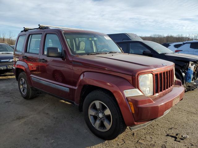 1J8GN28K38W180514 - 2008 JEEP LIBERTY SPORT BURGUNDY photo 4