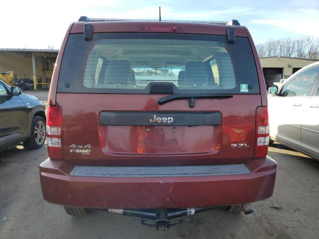 1J8GN28K38W180514 - 2008 JEEP LIBERTY SPORT BURGUNDY photo 6