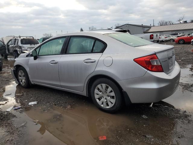 19XFB2F56CE392206 - 2012 HONDA CIVIC LX SILVER photo 2