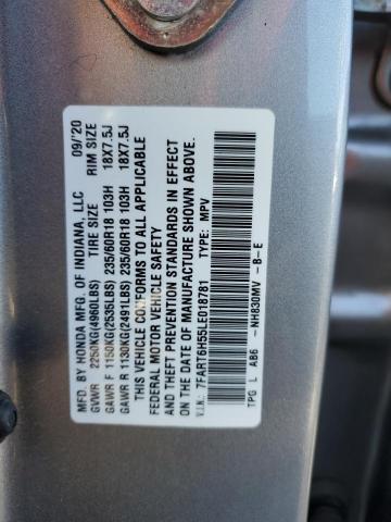 7FART6H55LE018781 - 2020 HONDA CR-V EX SILVER photo 13