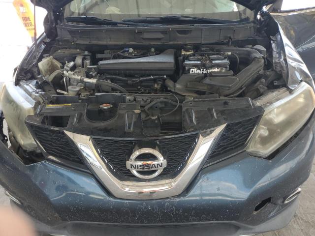 5N1AT2MT2EC839693 - 2014 NISSAN ROGUE S BLUE photo 12