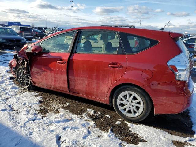 JTDZN3EU1EJ001343 - 2014 TOYOTA PRIUS V RED photo 2