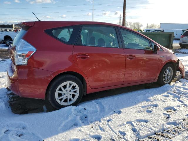 JTDZN3EU1EJ001343 - 2014 TOYOTA PRIUS V RED photo 3